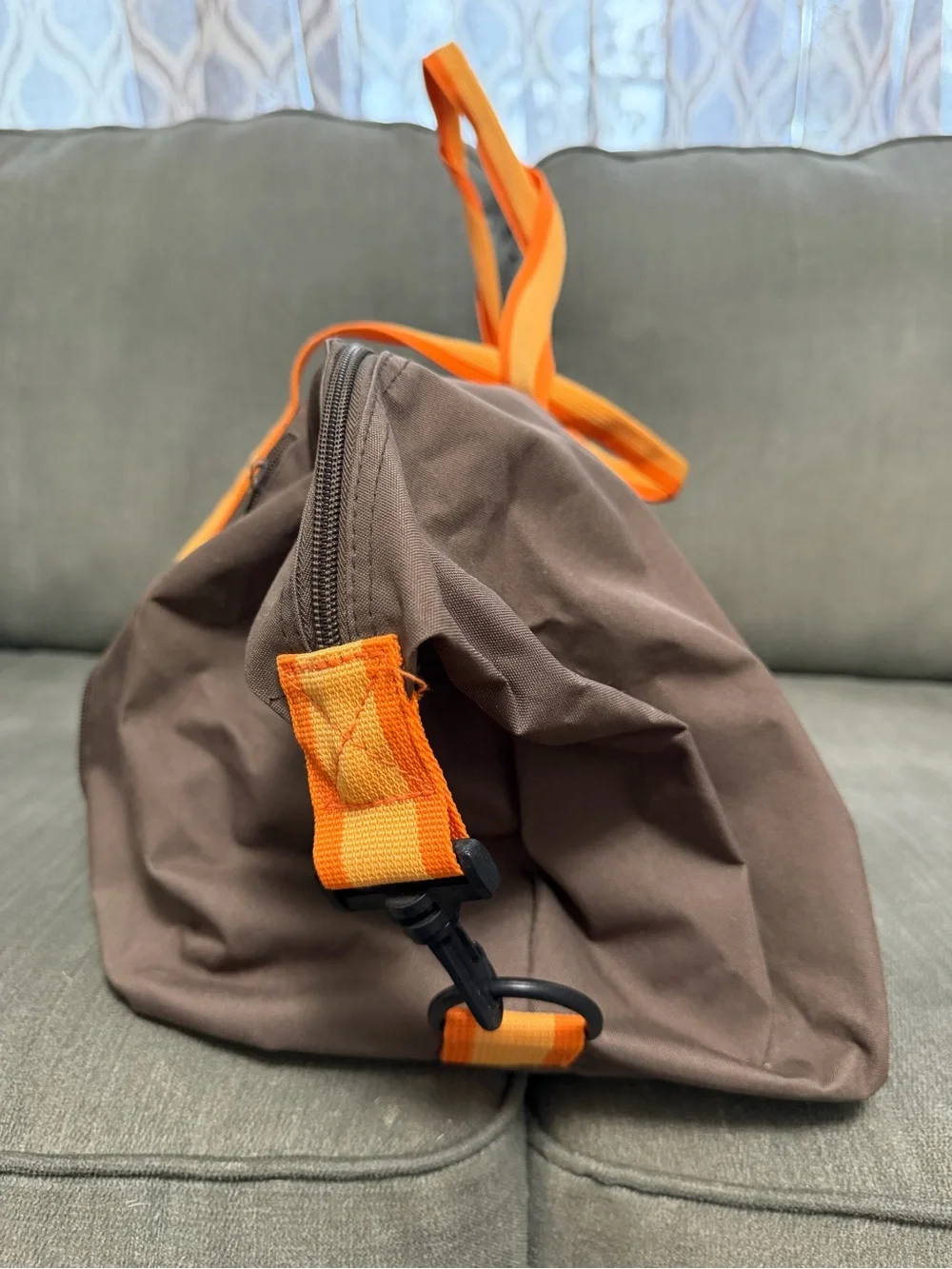 Tommy Bahama 20” Duffel Bag Brown Orange Weekender Travel Shoulder Strap